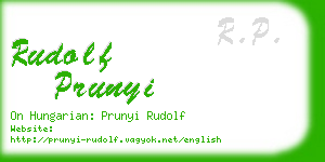 rudolf prunyi business card